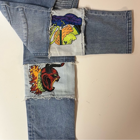 Custom Patchwork Skinny Jeans ($30) - Picture 4 of 4